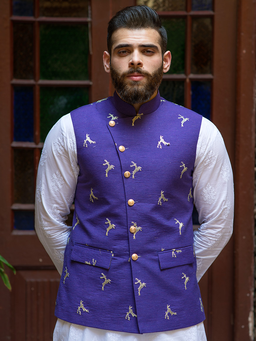10-1.jpg Shayaan Waistcoat - Image 1